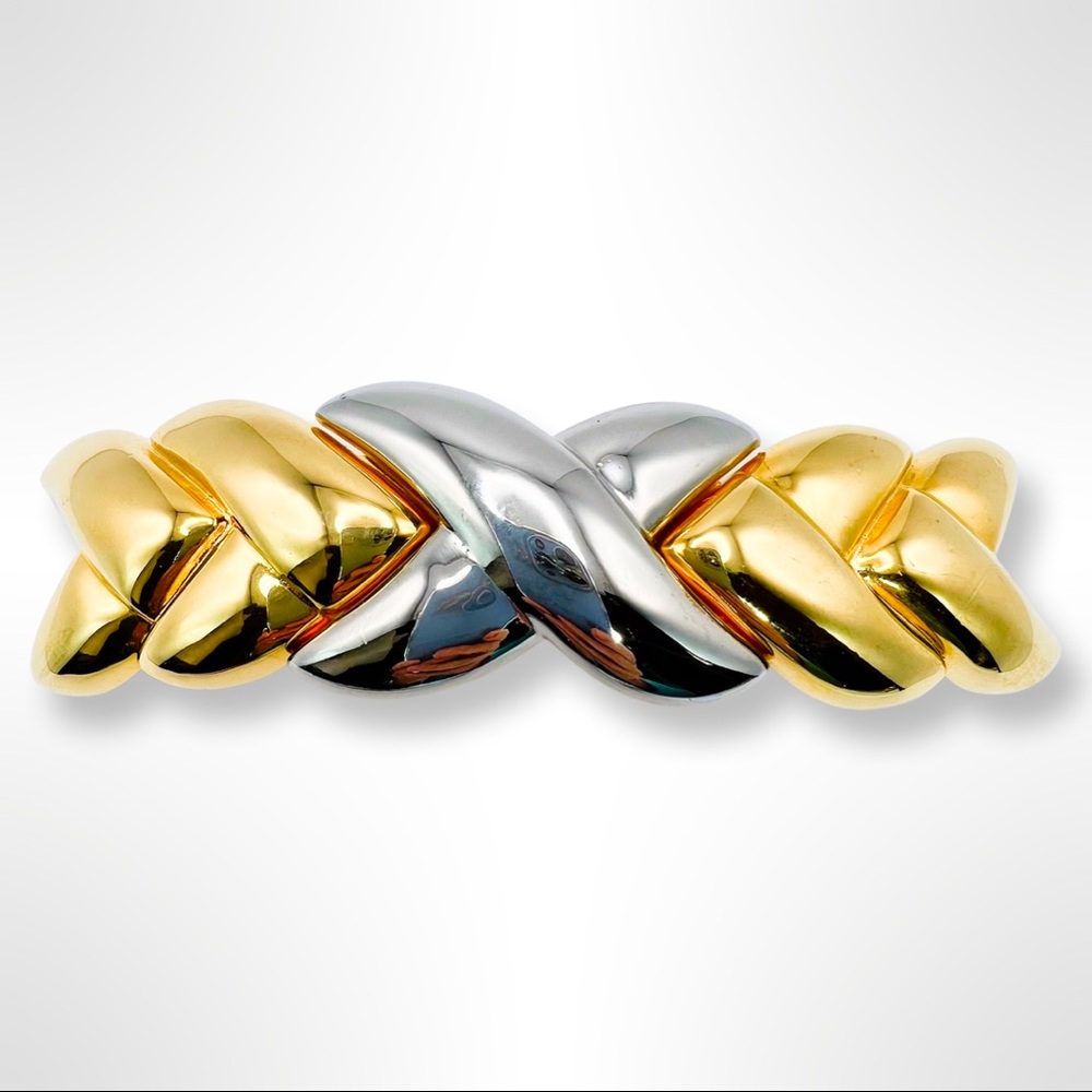1980’s Massive Accessocraft Belt Buckle 2-tone